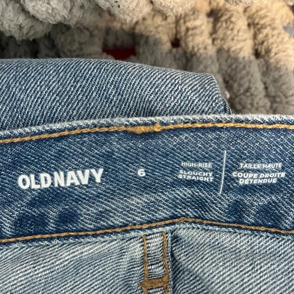 Old Navy High Rise Slouchy Straight Jeans – Size 6 - Picture 8 of 9